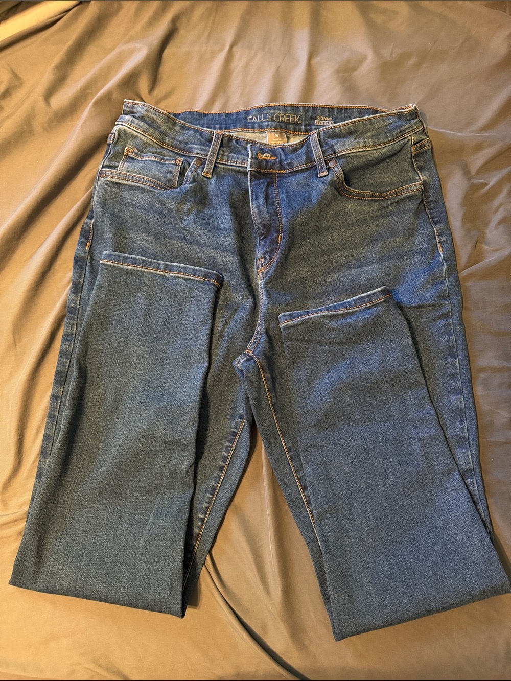 Falls Creek Women's Dark Blue Straight Leg Jeans